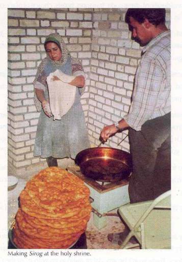 making Sirog at the holy shrine